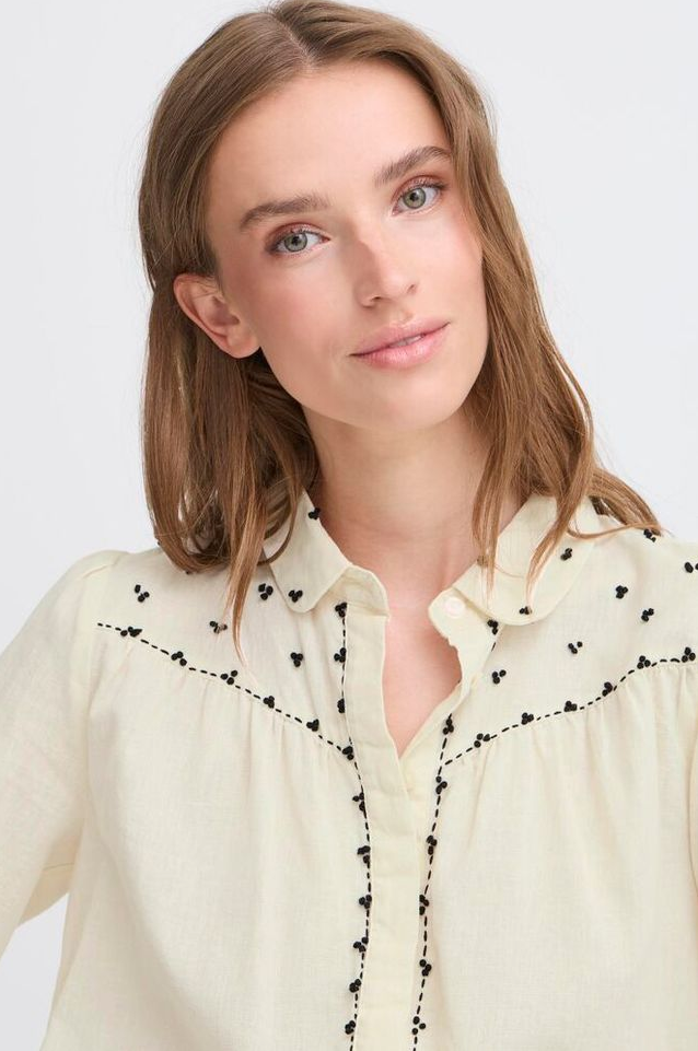 Bluse - Irswan Cotton Blouse Birch