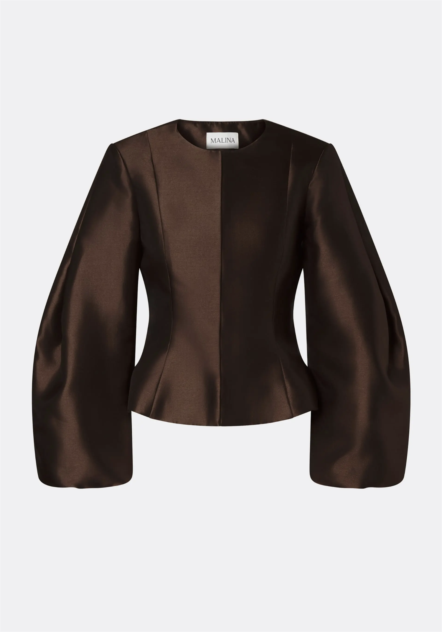 Bluse - Vendela Balloon Sleeve Blouse Dark Brown