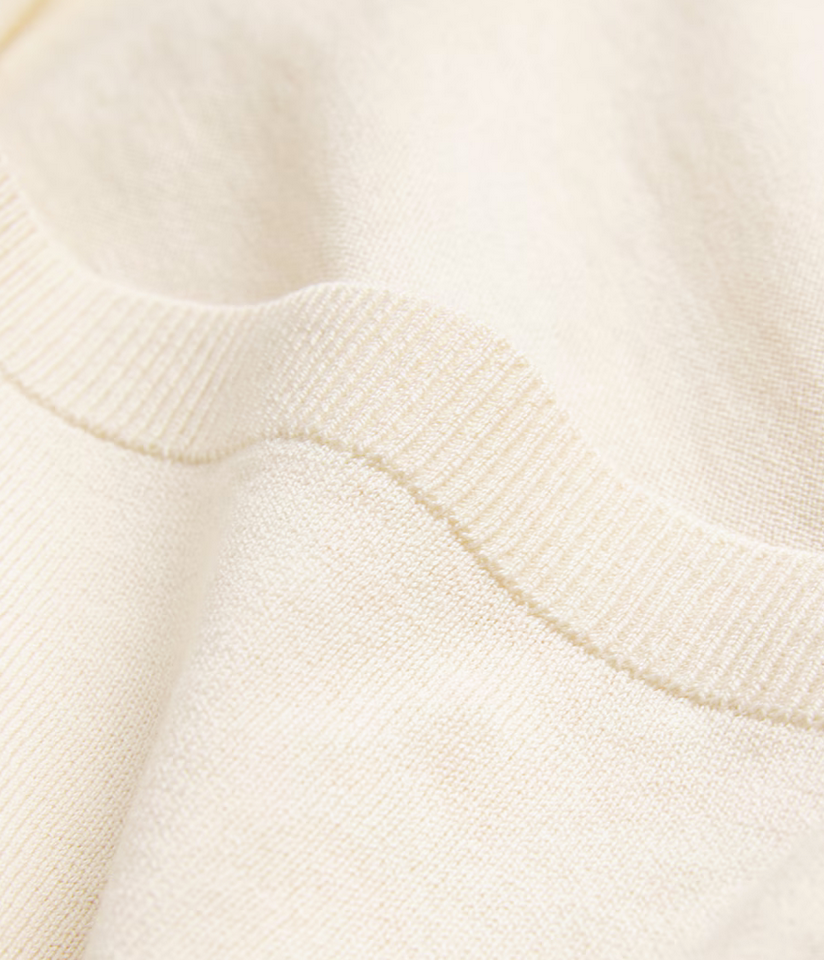 Cardigan - Efedra Silk Cotton Cardigan Ivory