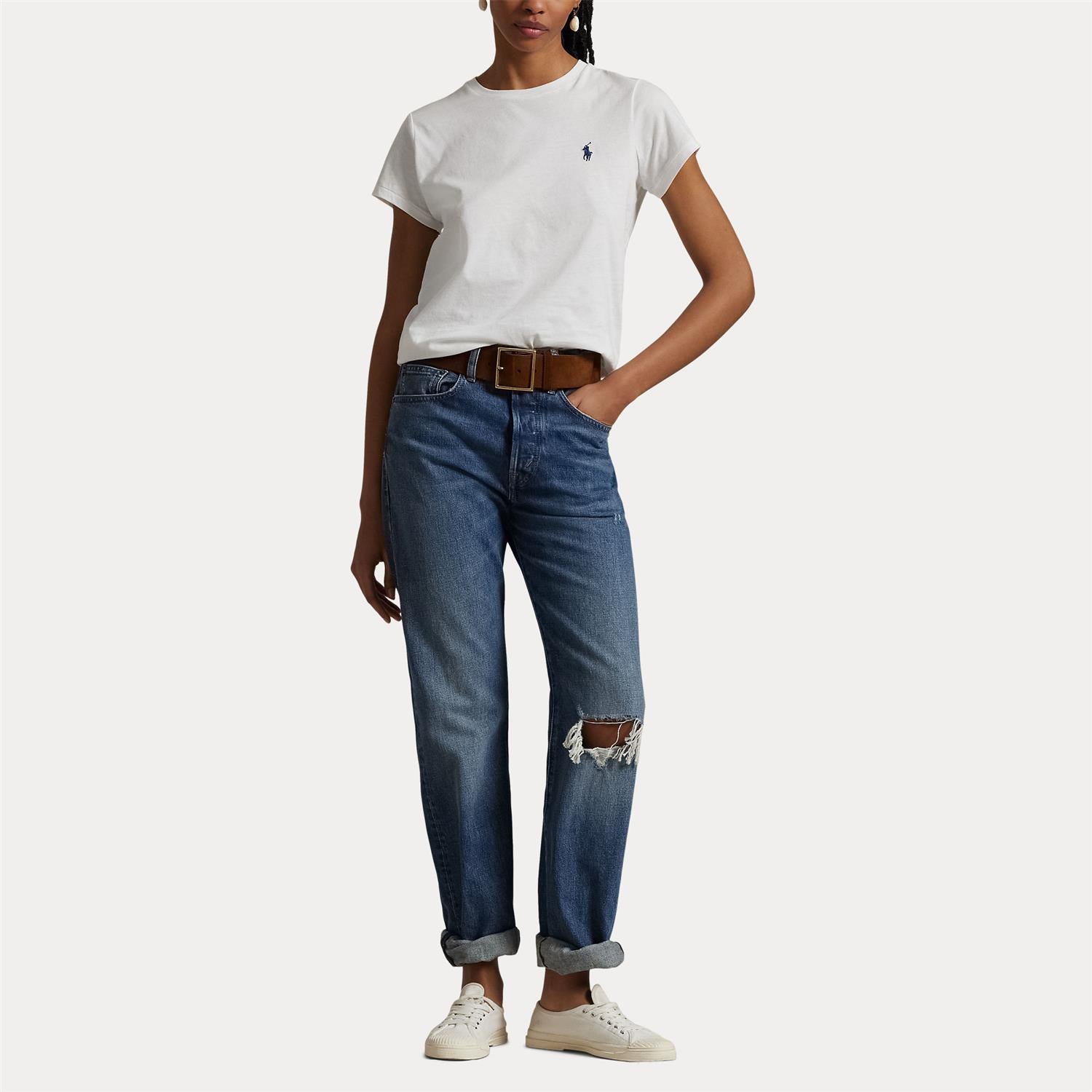 T-skjorte - Cotton Jersey Crewneck Tee White