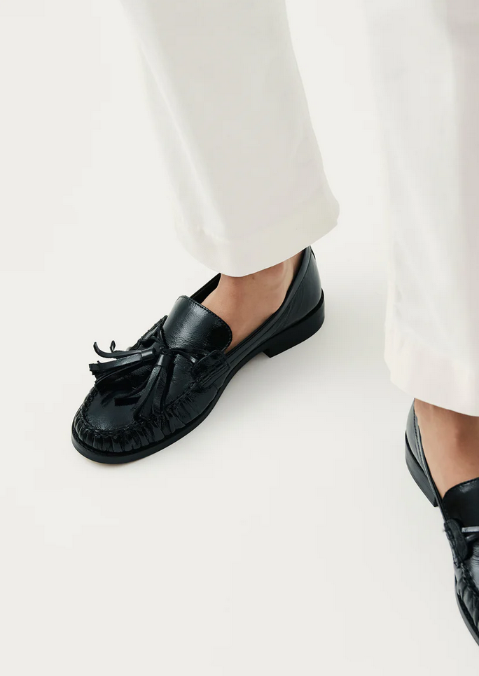 Loafers - Marietta Onix Black Leather Loafers