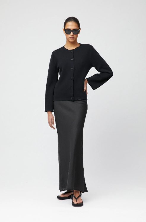 Cardigan - Milano Knit Blazer Chocolate Brown