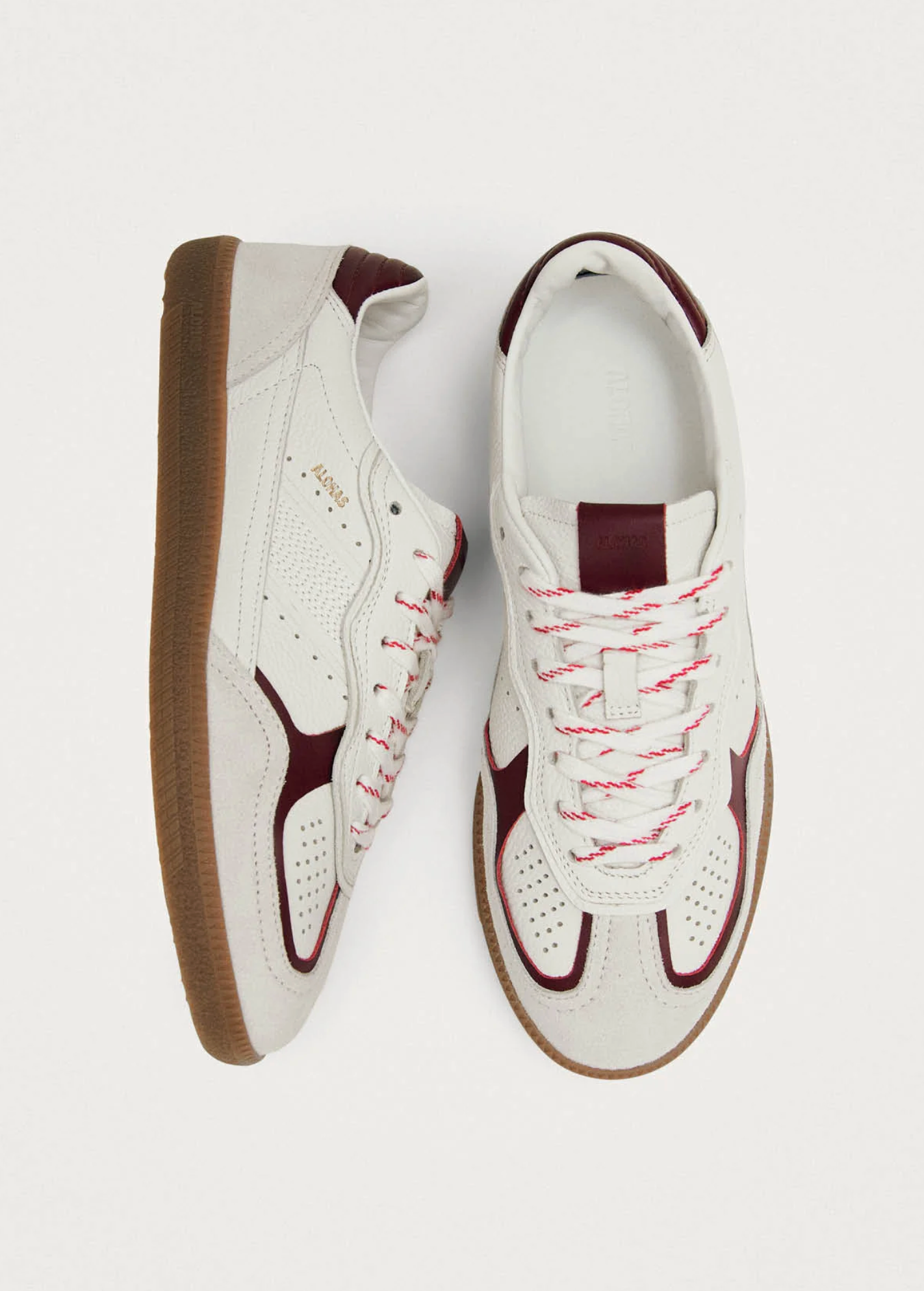 Sneakers - Tb.490 Rife Grain White Burgundy Leather Sneakers