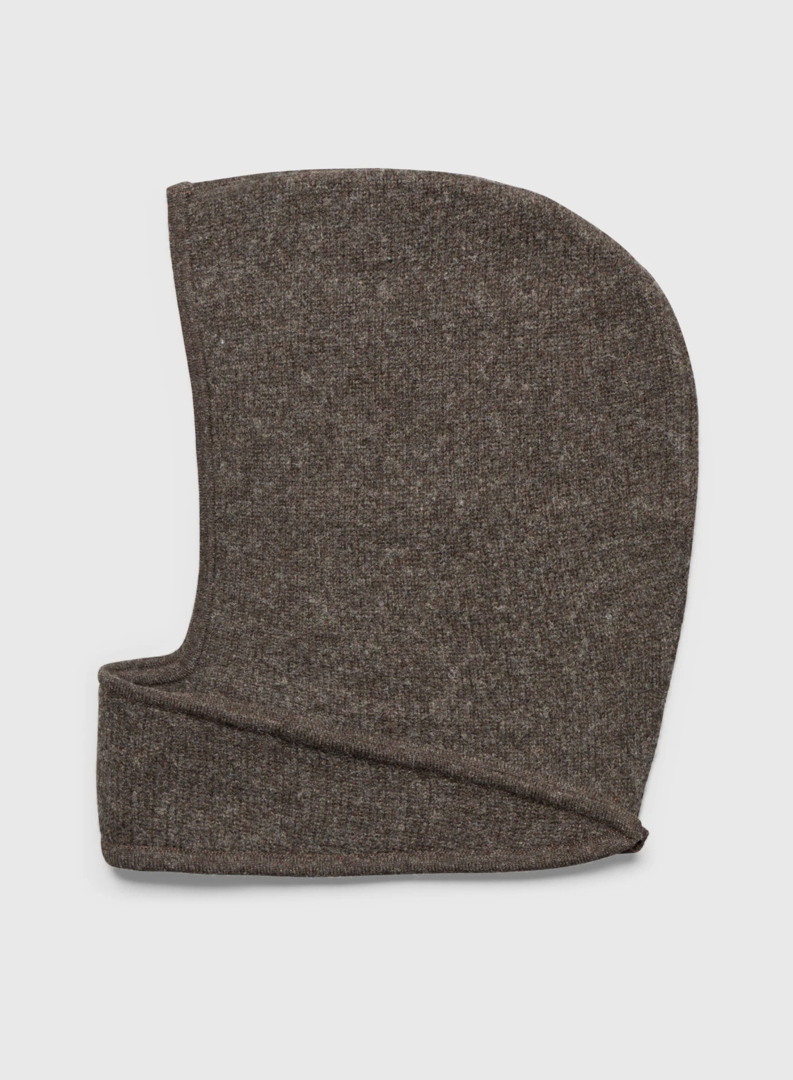 Lue - Tie Up Knitted Hood Coffee