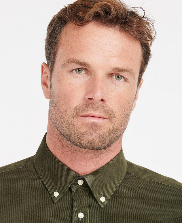 Skjorte - Ramsey Tailored Cord Shirt Olive