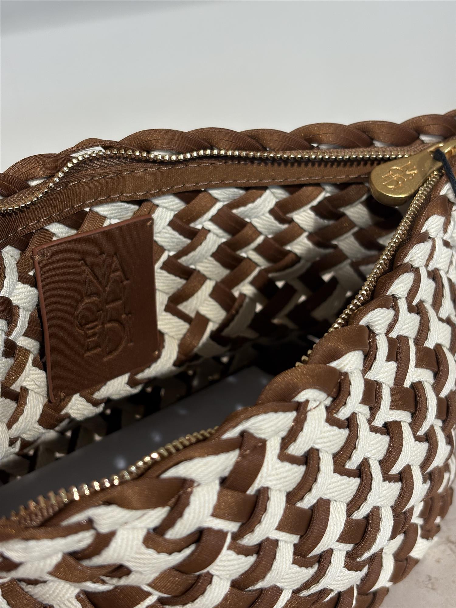 Veske - Gigi Small Clutch Double Weave Carmel