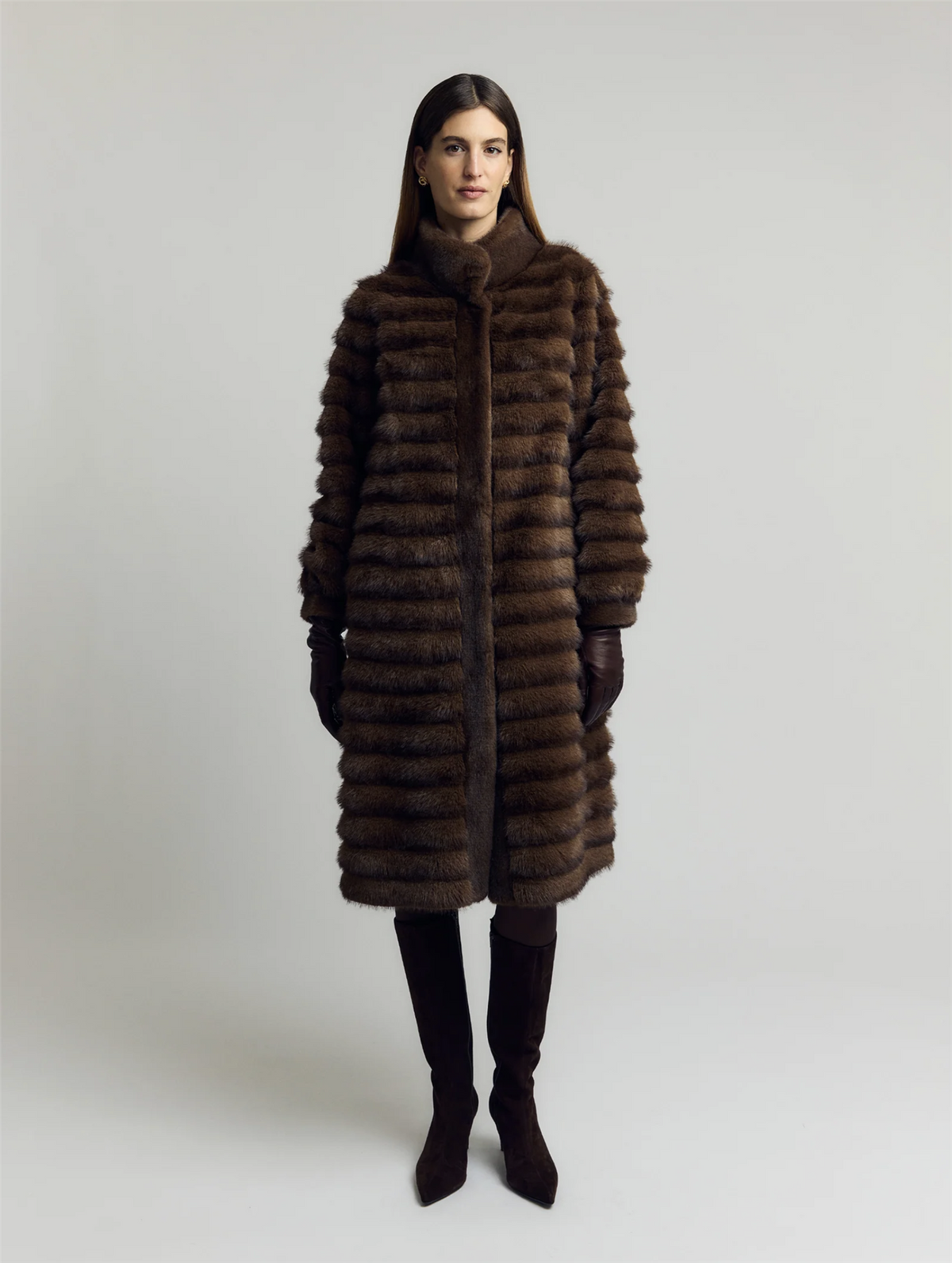 Kåpe - Amaryl Faux Fur Coat Espresso