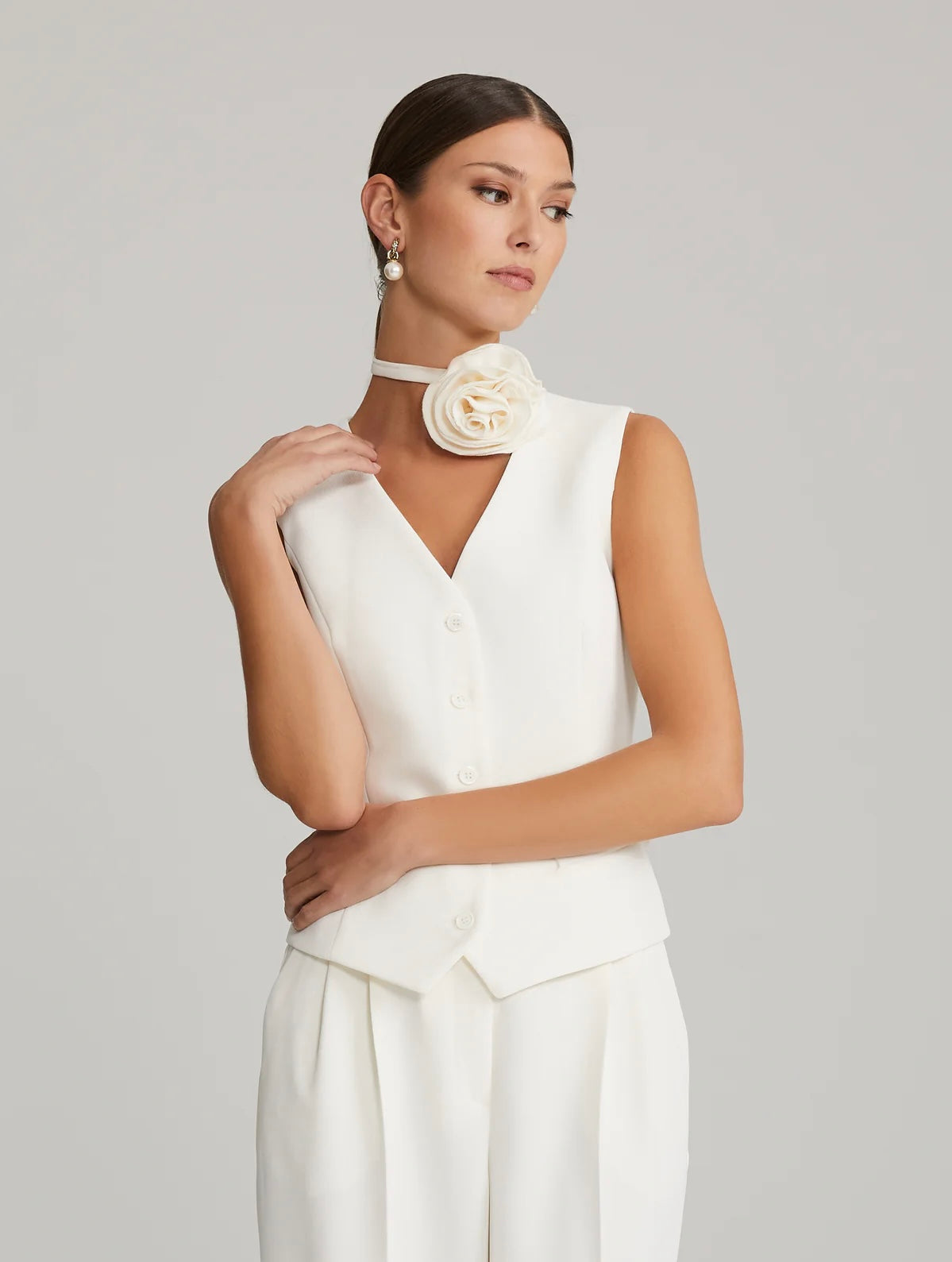 Vest - Maria Vest Chalk White