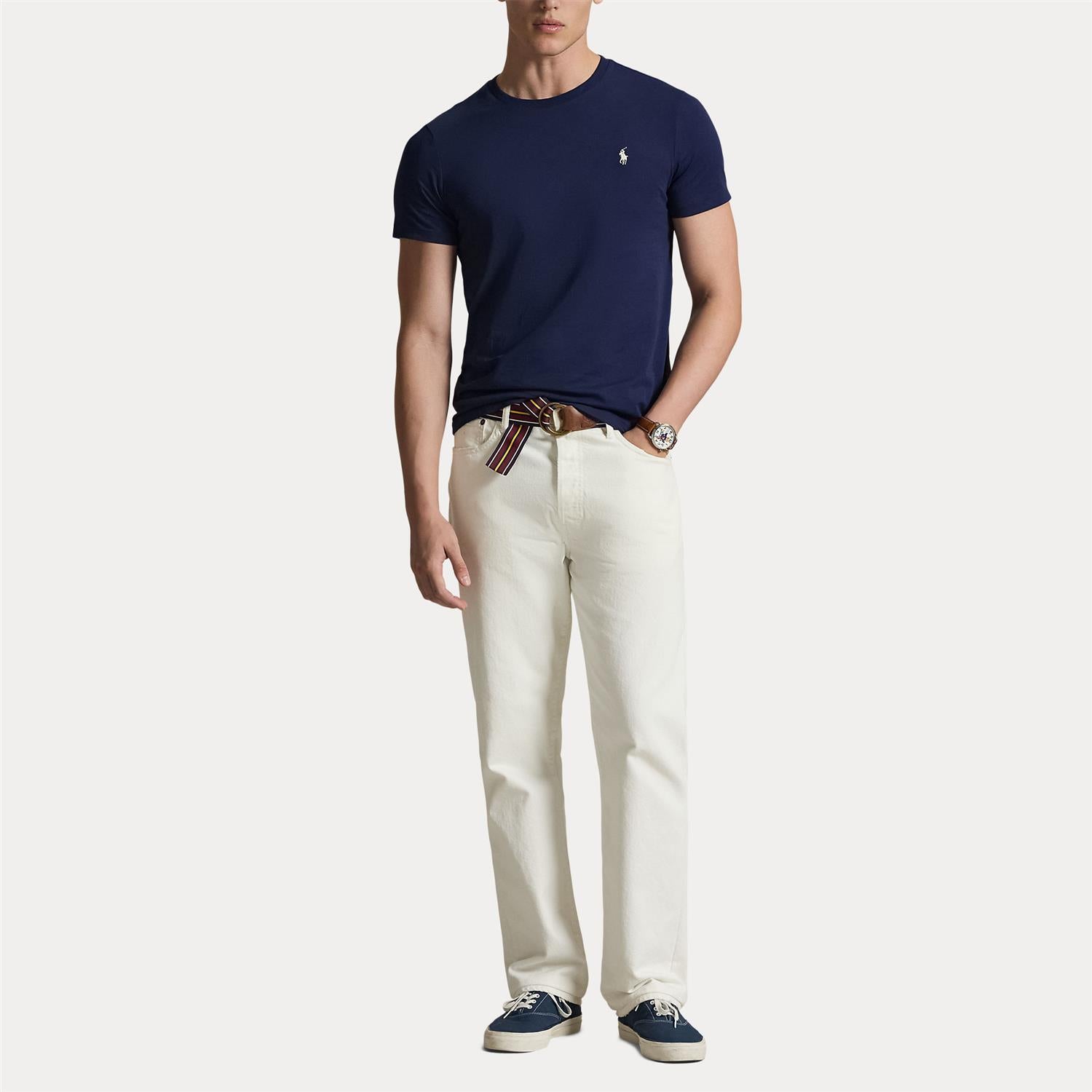T-Skjorte - Custom Slim Fit Crewneck T-Shirt Newport Navy