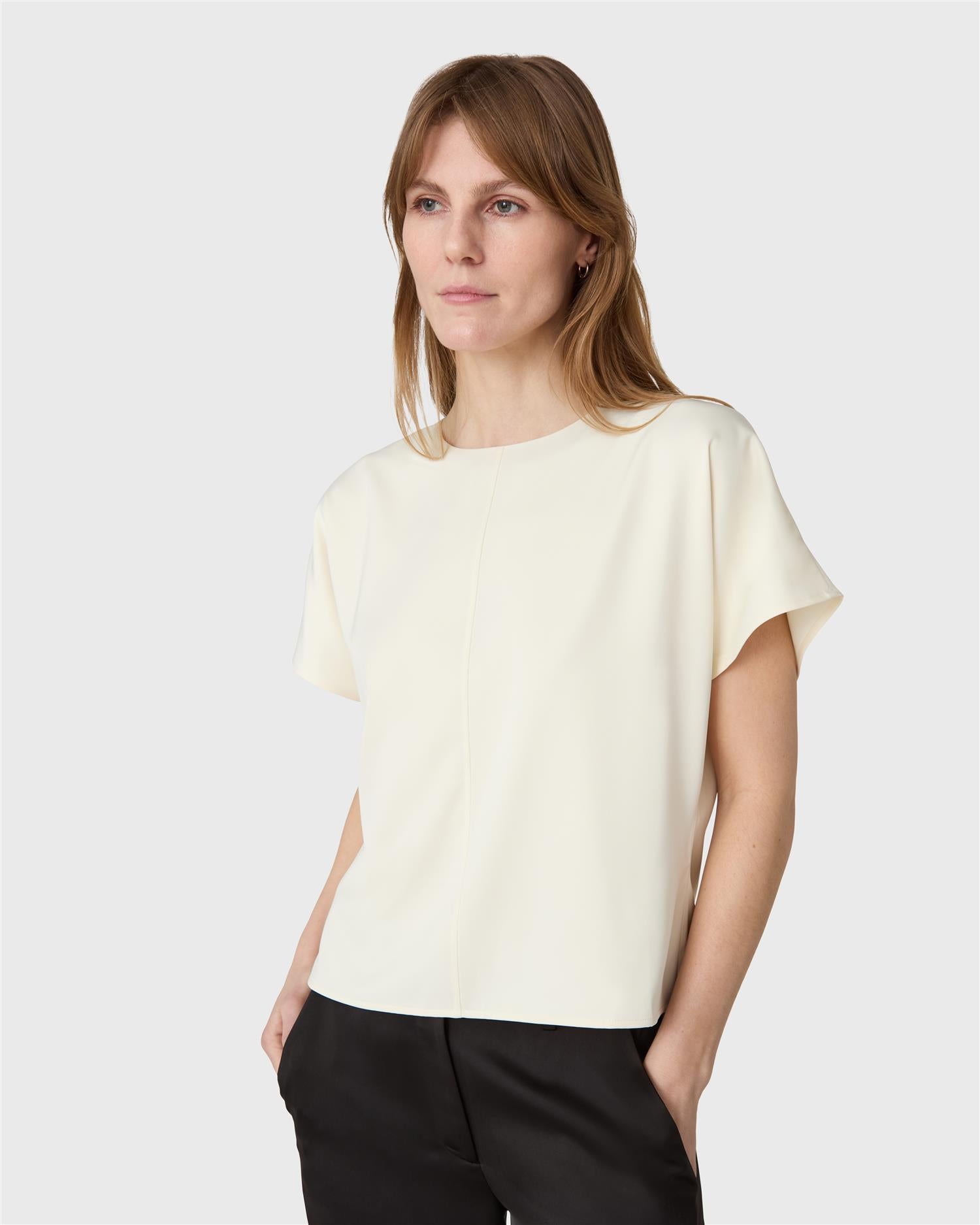 Topp - Mia Satin Top Creme