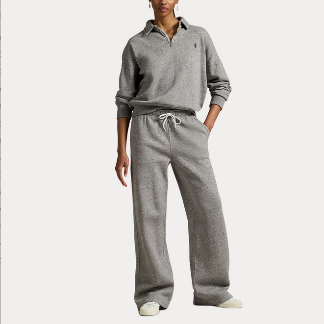 Joggebukse - Drawstring Fleece Wide Leg Sweatpant Dark Vintage Heather