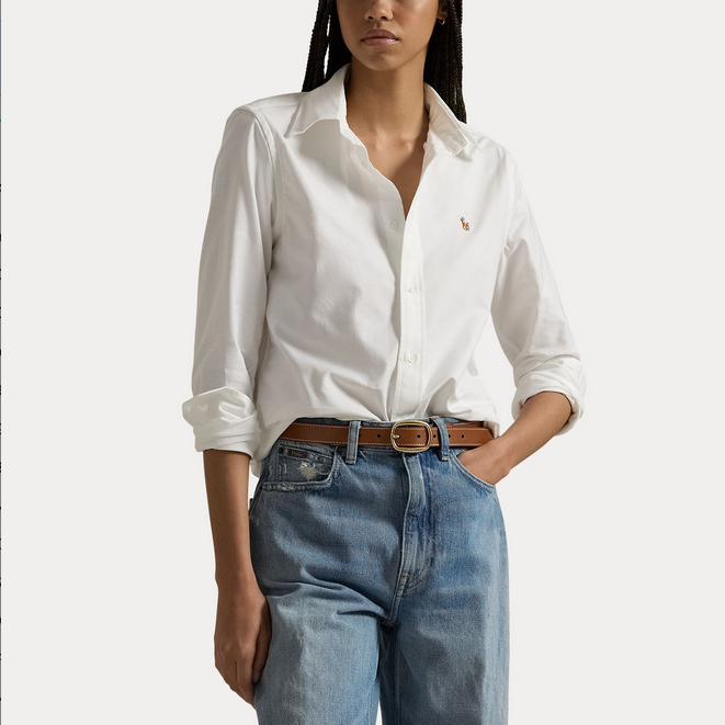 Skjorte - The Iconic Stretch Slim Fit Oxford Shirt White