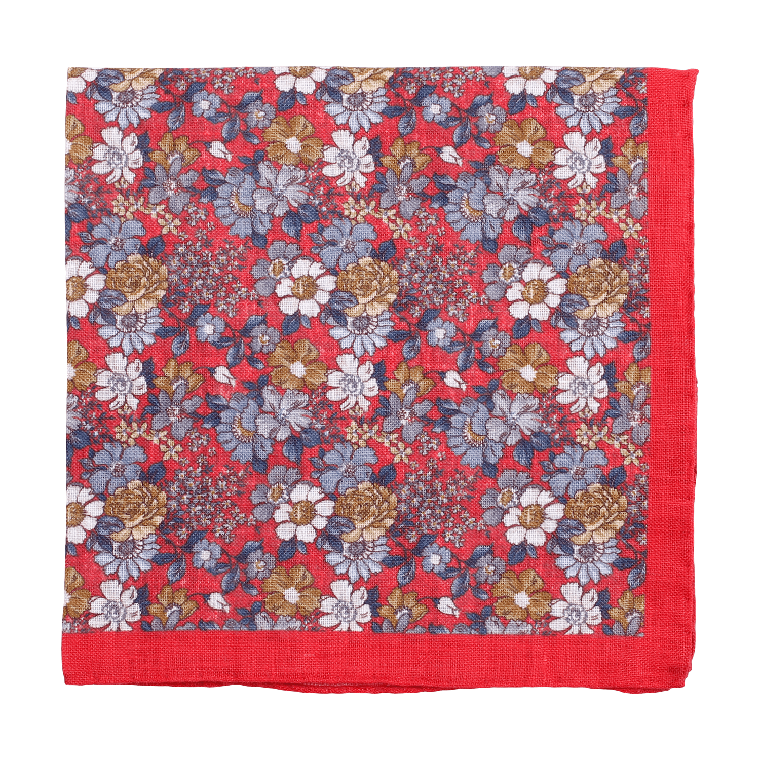 Tørkle - Pocket Square Flower Mélange 300 Red