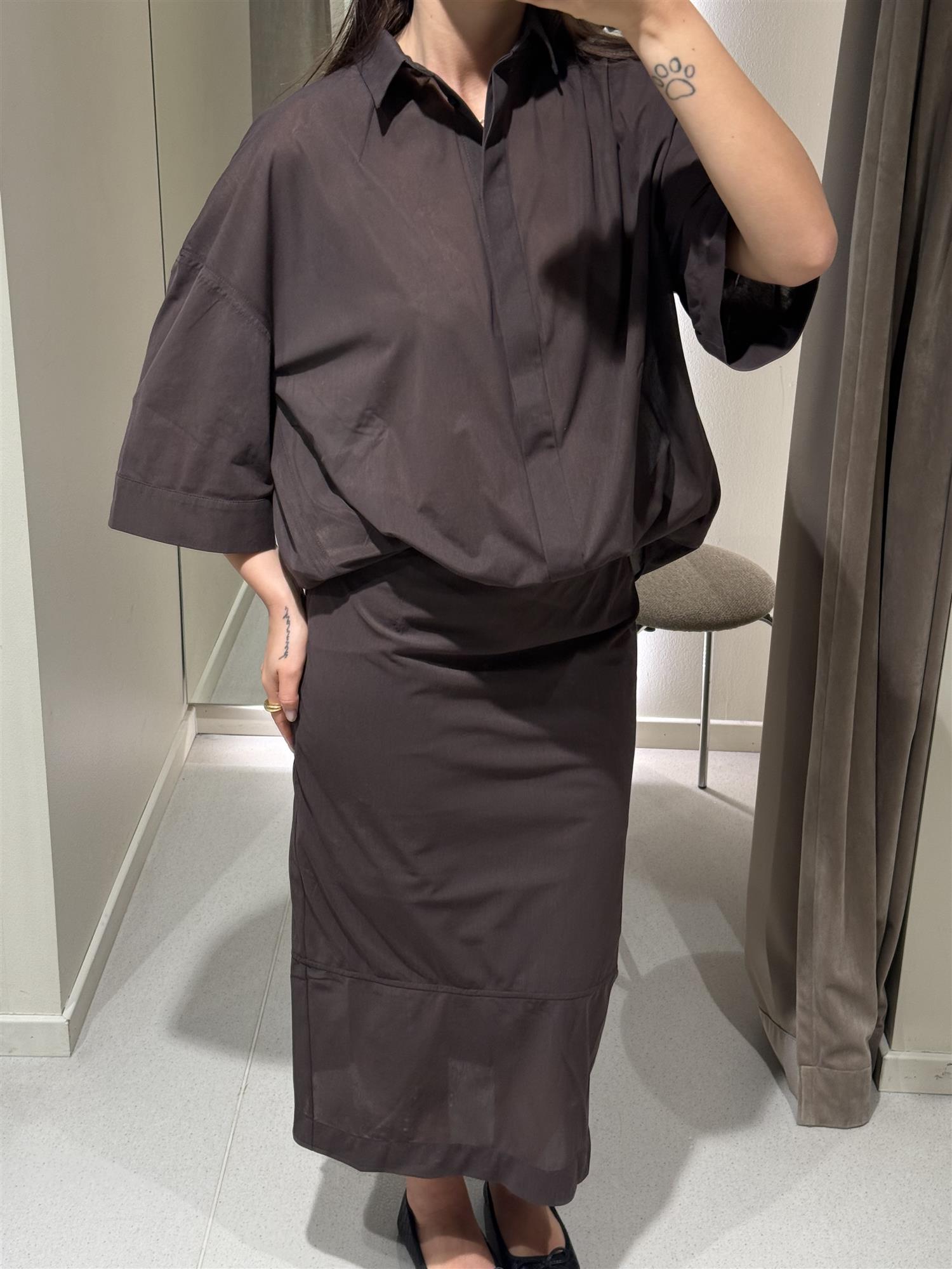 Skjorte - Sasia Dark Brown