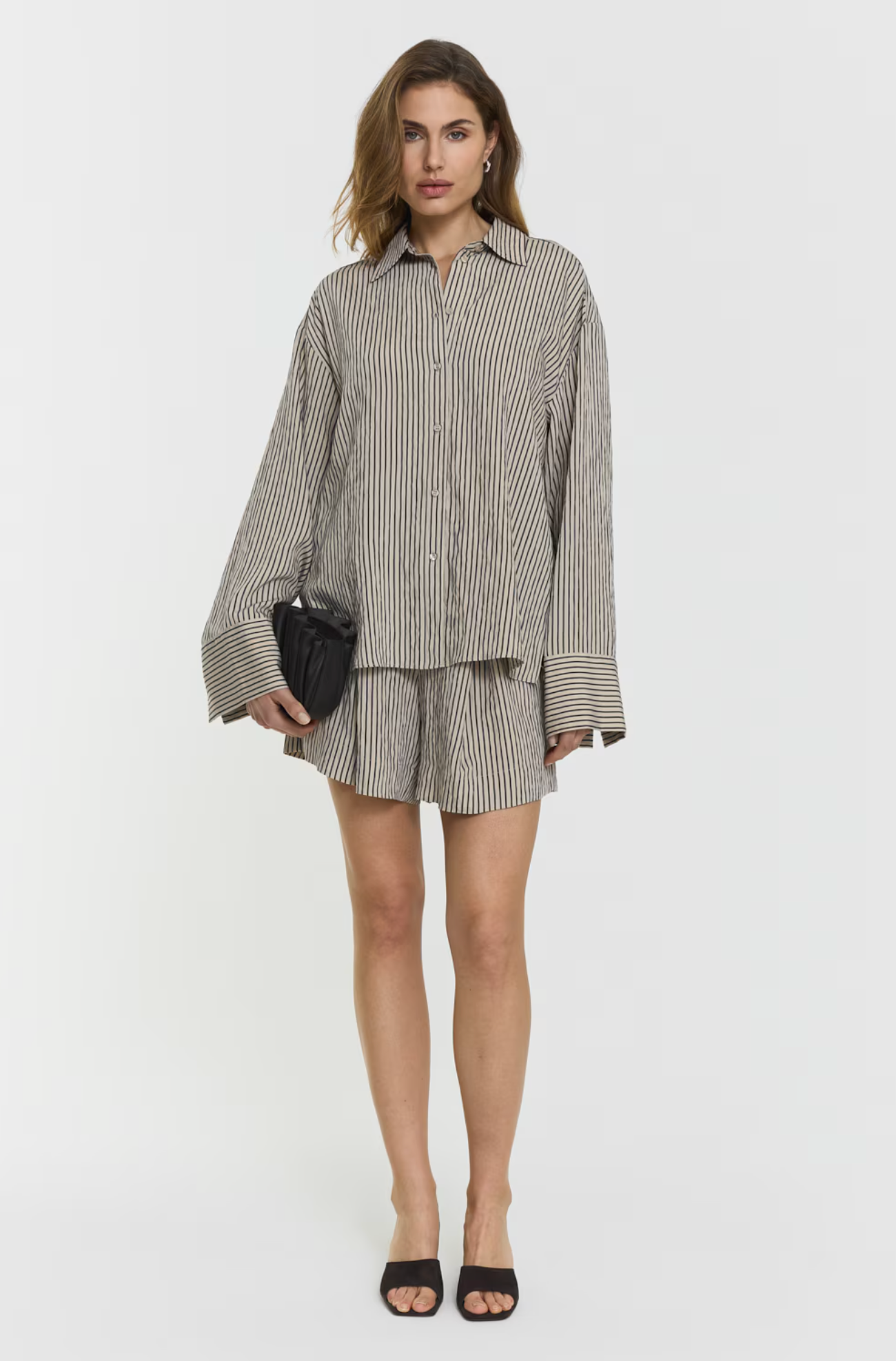 Topp - Arwa Shirt Navy Beige Stripe