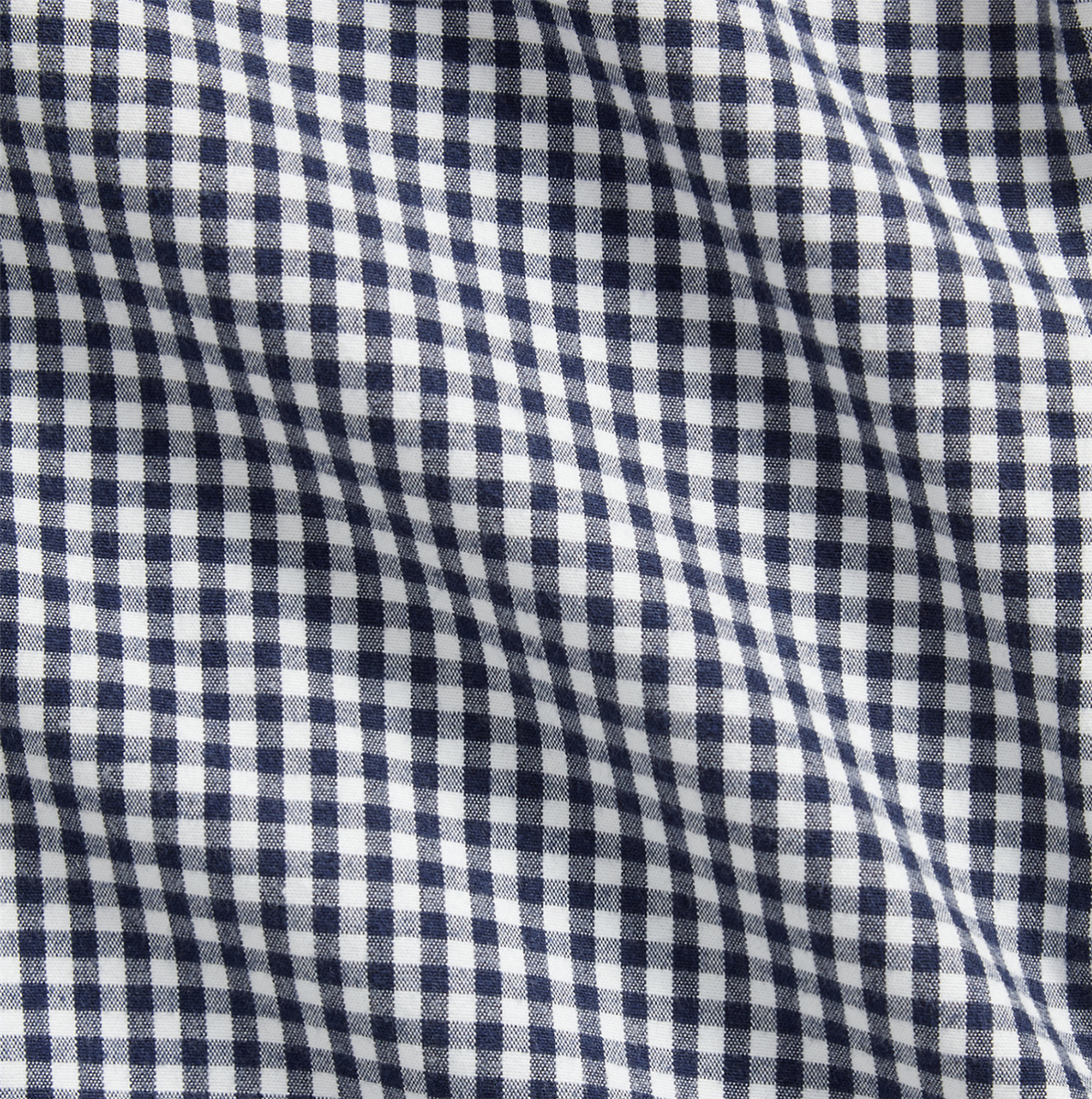 Skjorte - Custom Fit Gingham Oxford Shirt White/Navy