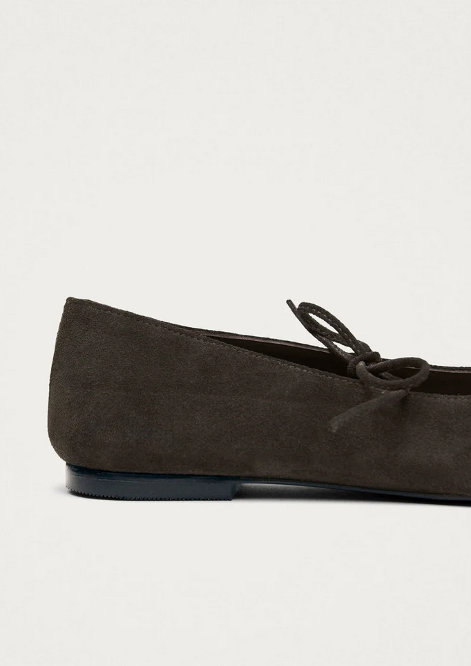 Ballerinasko - Sway Suede Coffee Brown Leather Ballet Flats