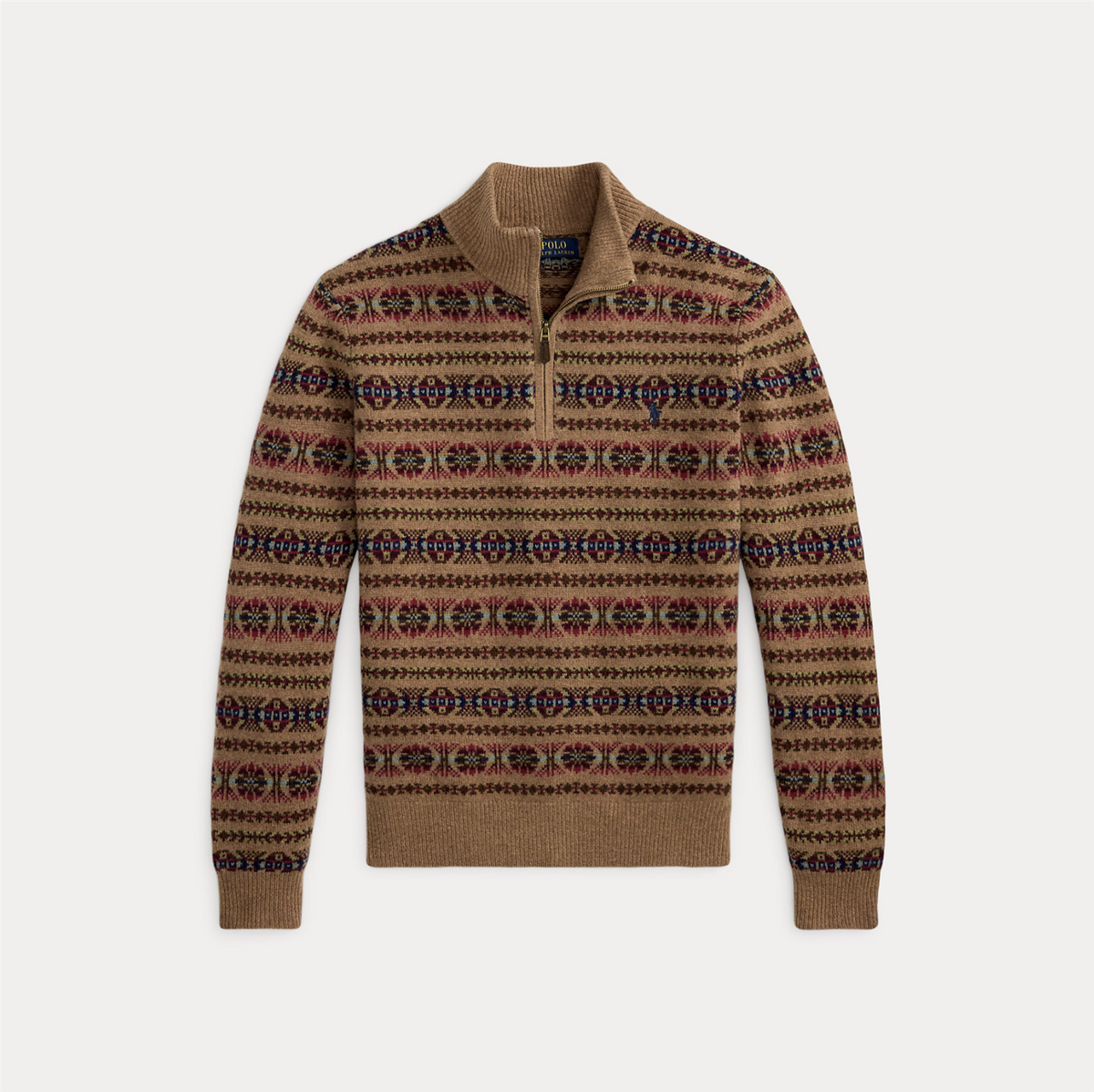 Genser - Fair Isle Wool Mockneck Sweater Multi Combo