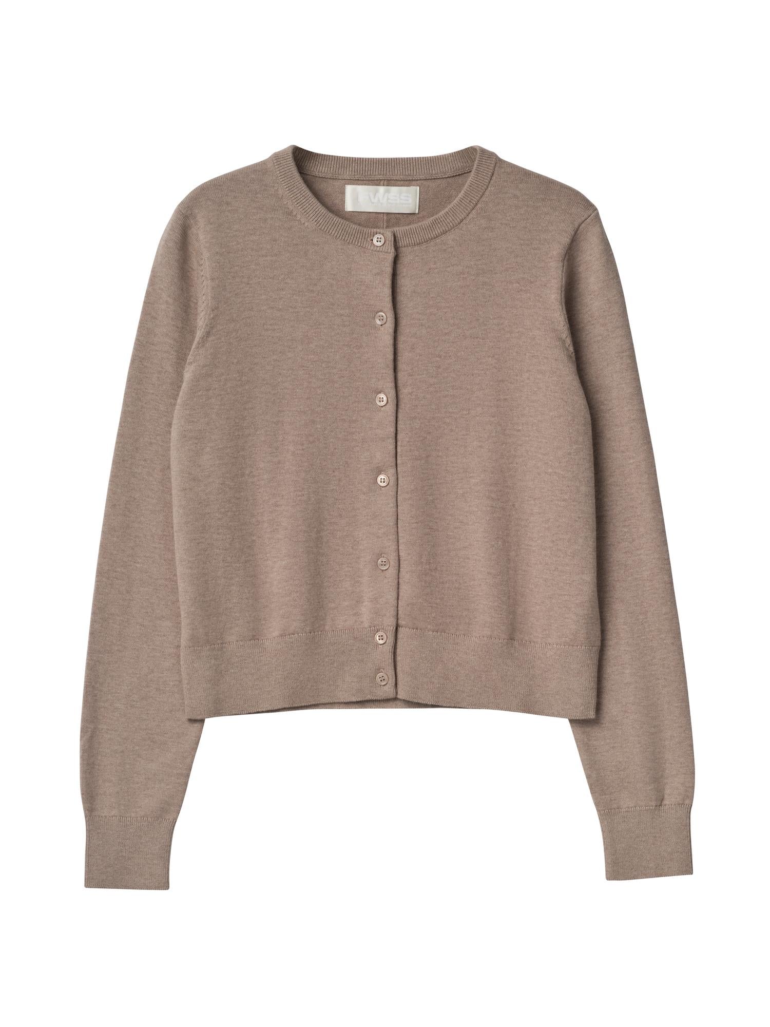 Cardigan - Classic Cotton Cardigan Wheat