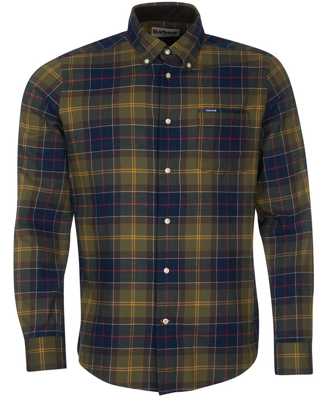 Skjorte - Fortrose Tailored Tartan Shirt Classic Olive
