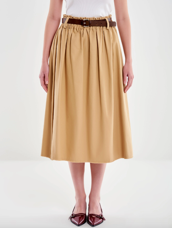 Skjørt - Gonna Midi Skirt Beige