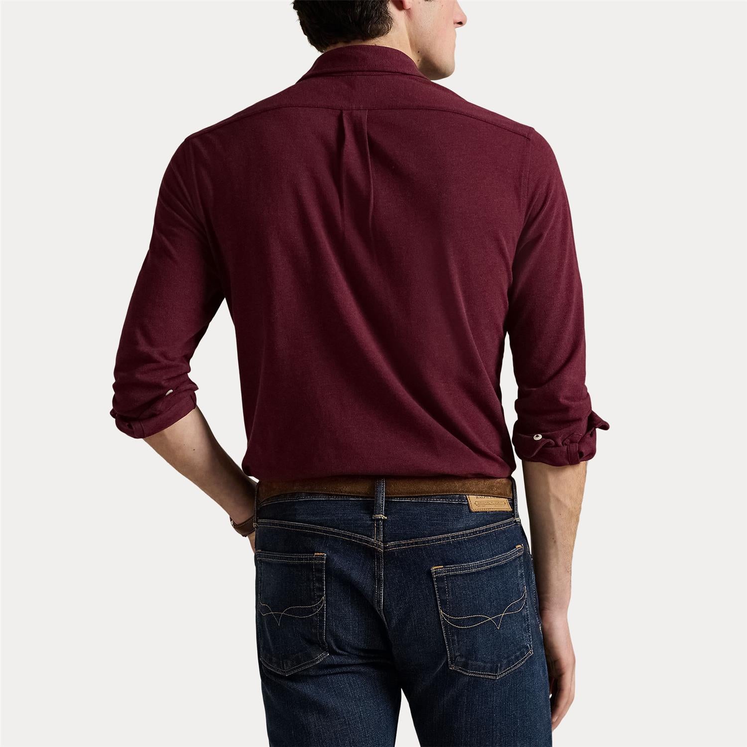 Skjorte - Featherweight Mesh Shirt Spring Wine Heather