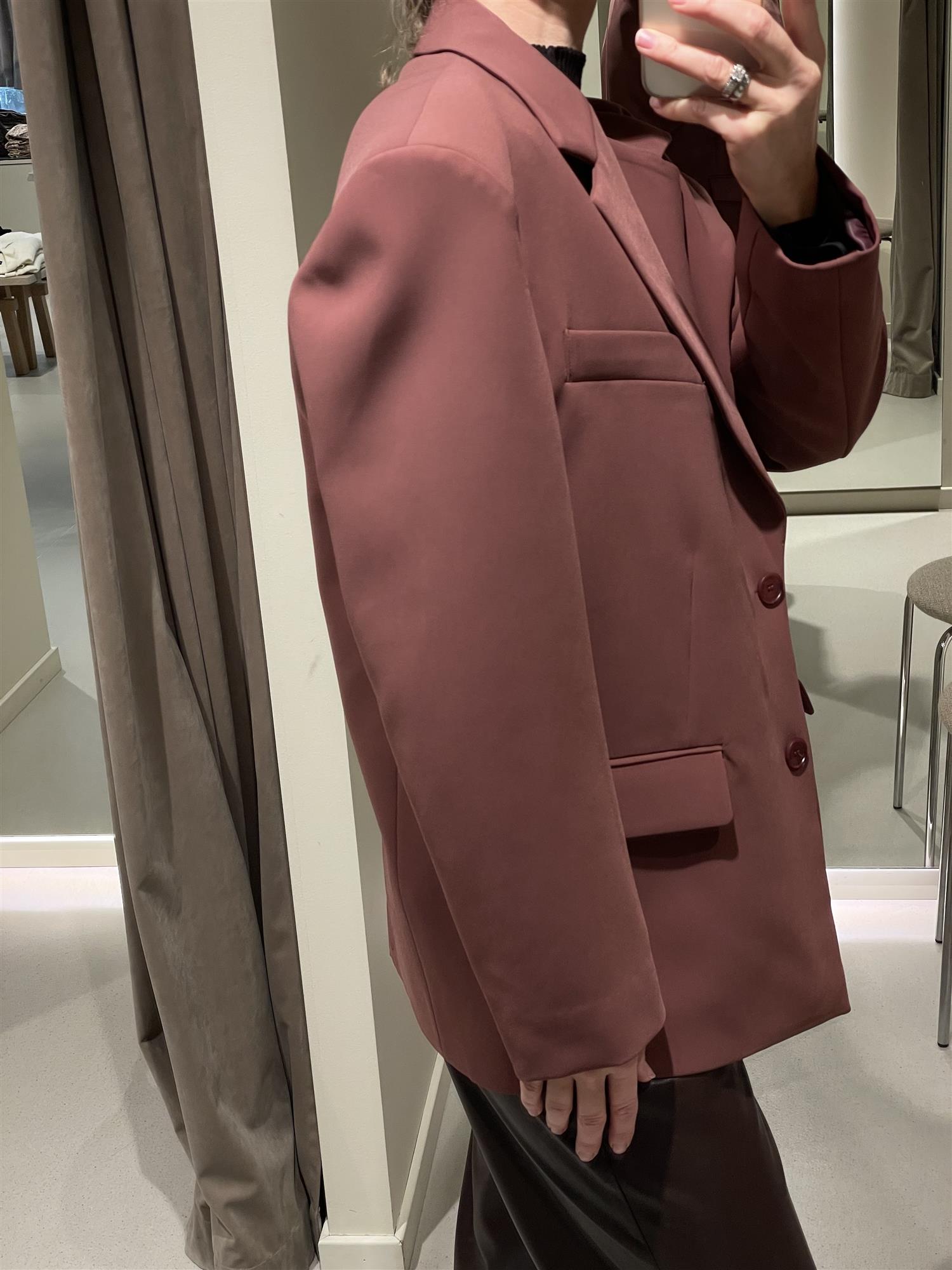 Blazer - Oversized Blazer Light Mahogany