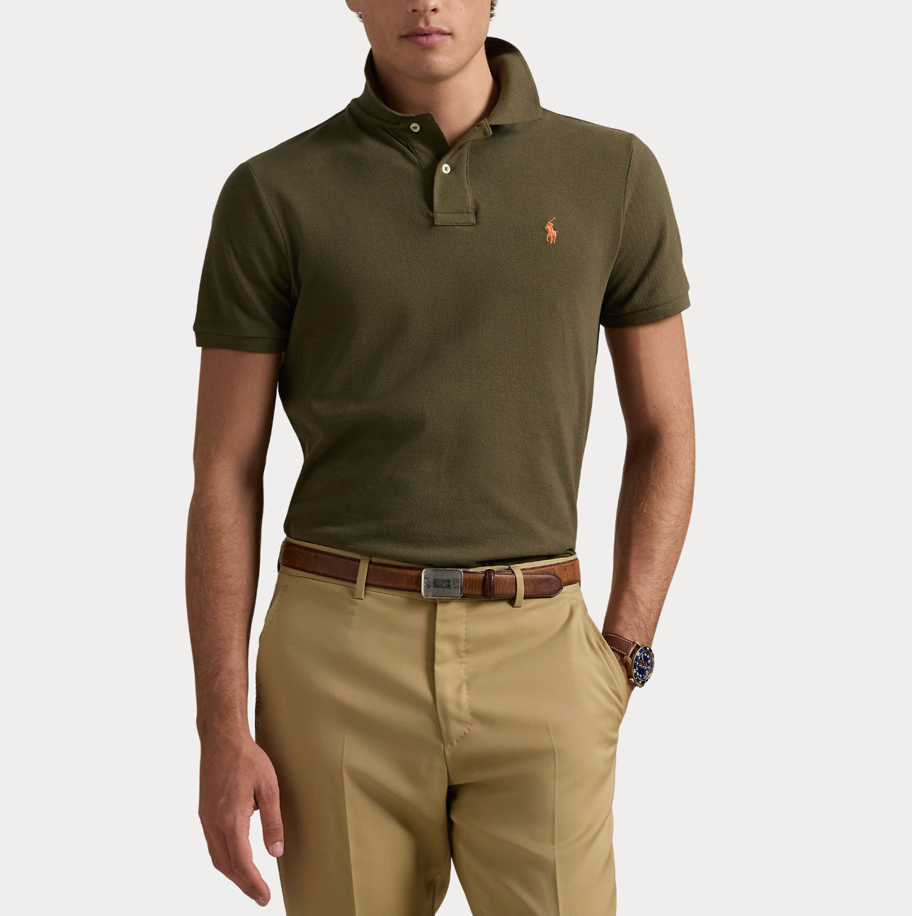 Pique - The Iconic Mesh Polo Shirt Canopy Olive