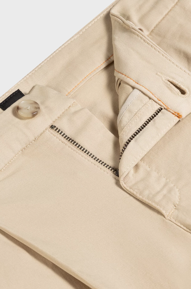 Shorts - Taggie Relaxed-Fit High-Rise Shorts Stretch Cotton Open Beige