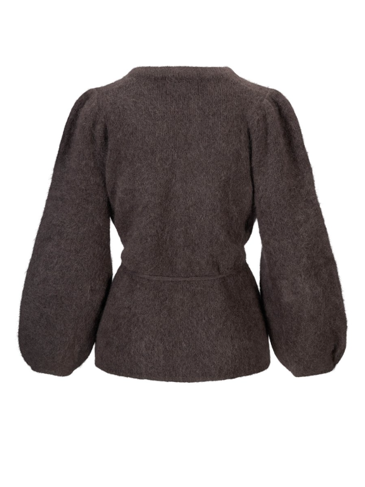 Cardigan - Fredrikke Chunky Cardigan Dark Brown