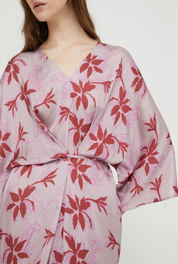 Kjole - Sbito Scollo A V In Raso Malve