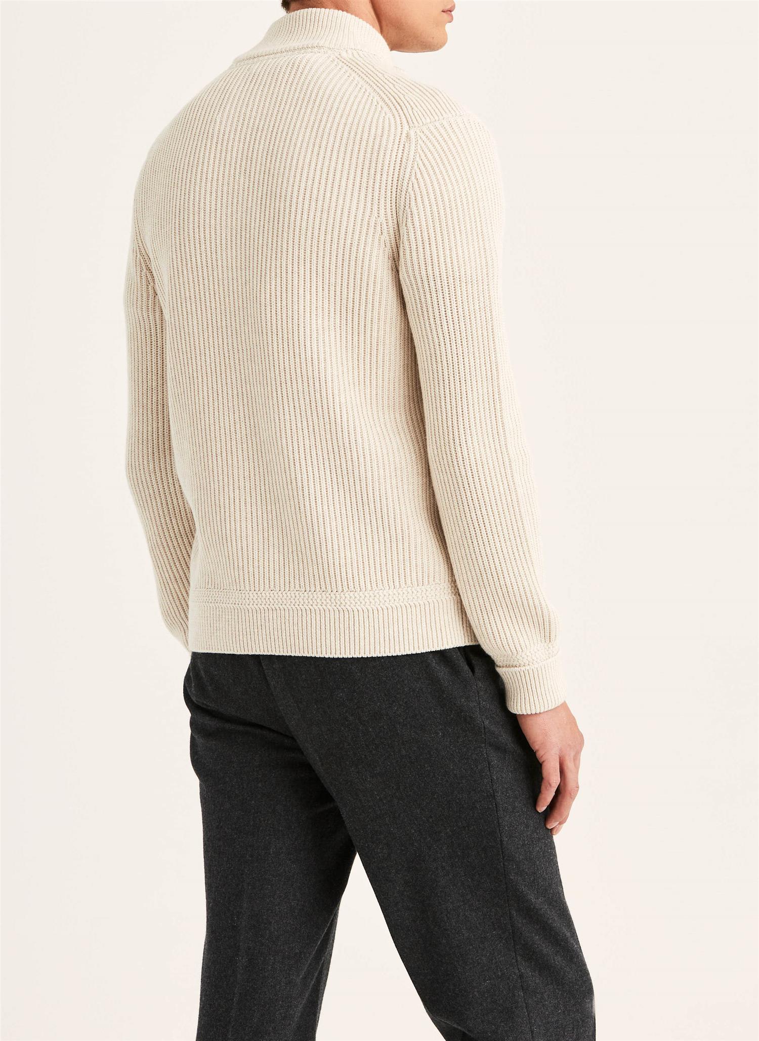 Cardigan - Duncan Zip Cardigan Khaki