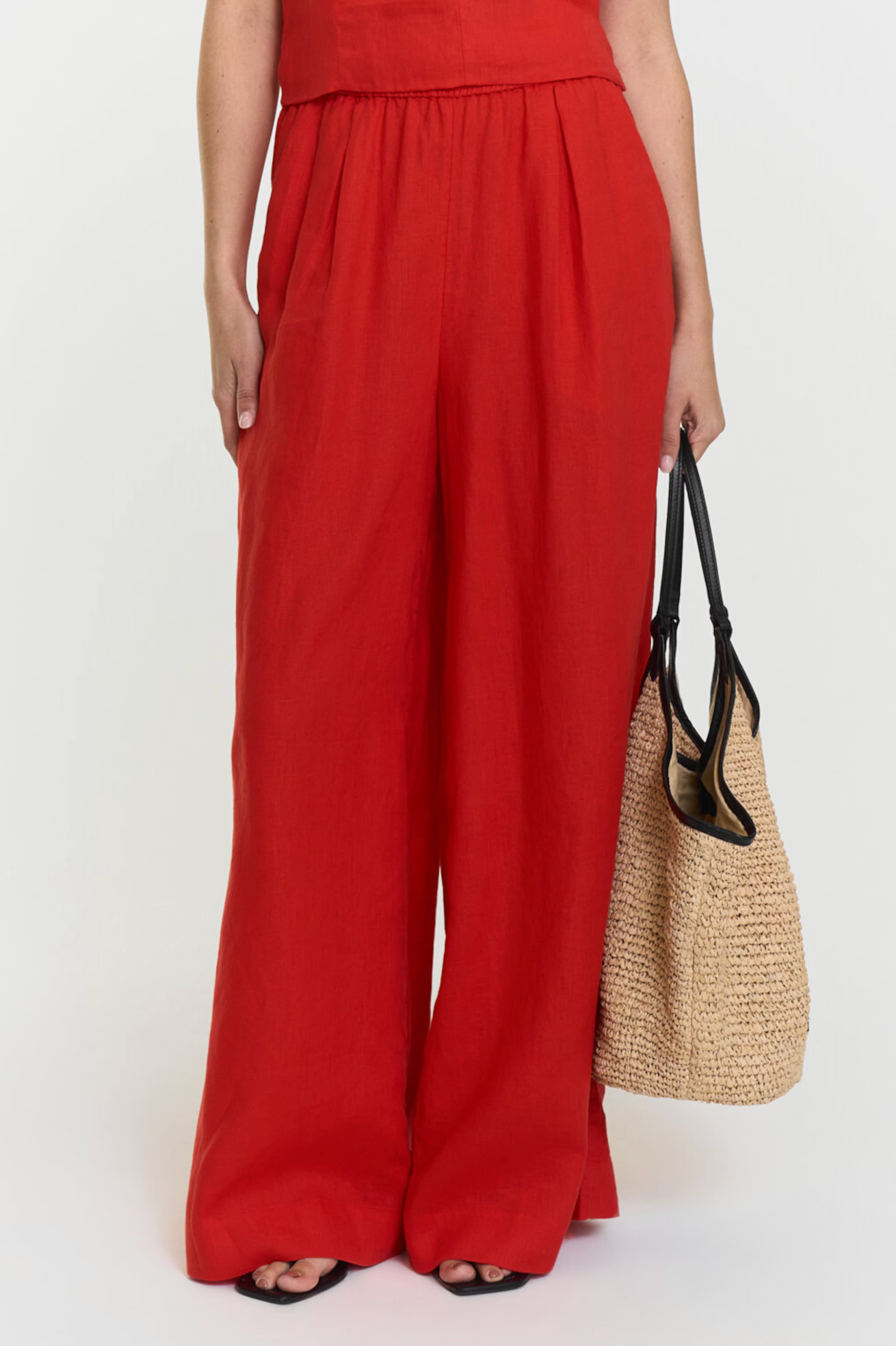 Linbukse - Aprilia Linen Trousers Poppy Red