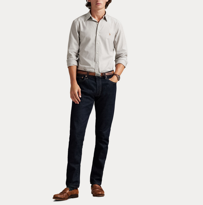 Skjorte - Slim Fit Oxford Shirt Pale Russet