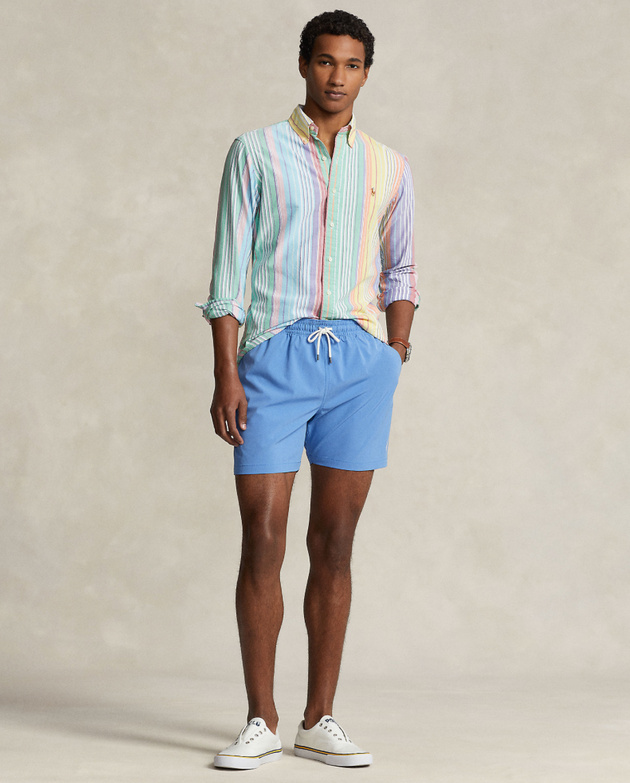 Badeshorts - Traveller Classic Swim Trunk New England Blue