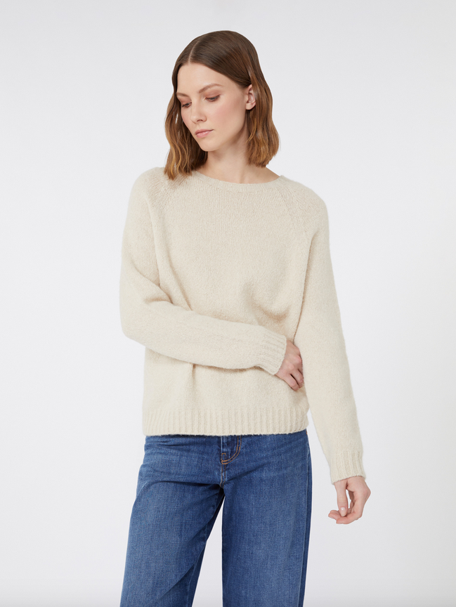 Genser - Giacci Alpaca Cotton Sweater Ivory