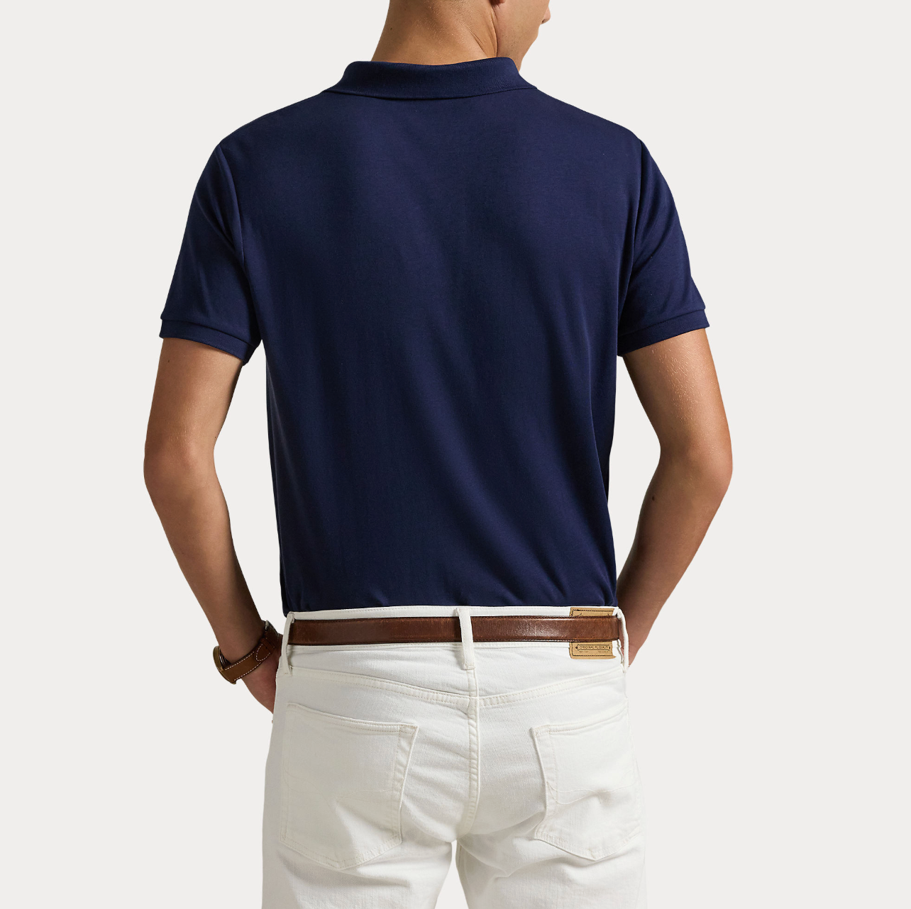 Pique - Custom Slim Fit Soft Cotton Polo Shirt Refined Navy