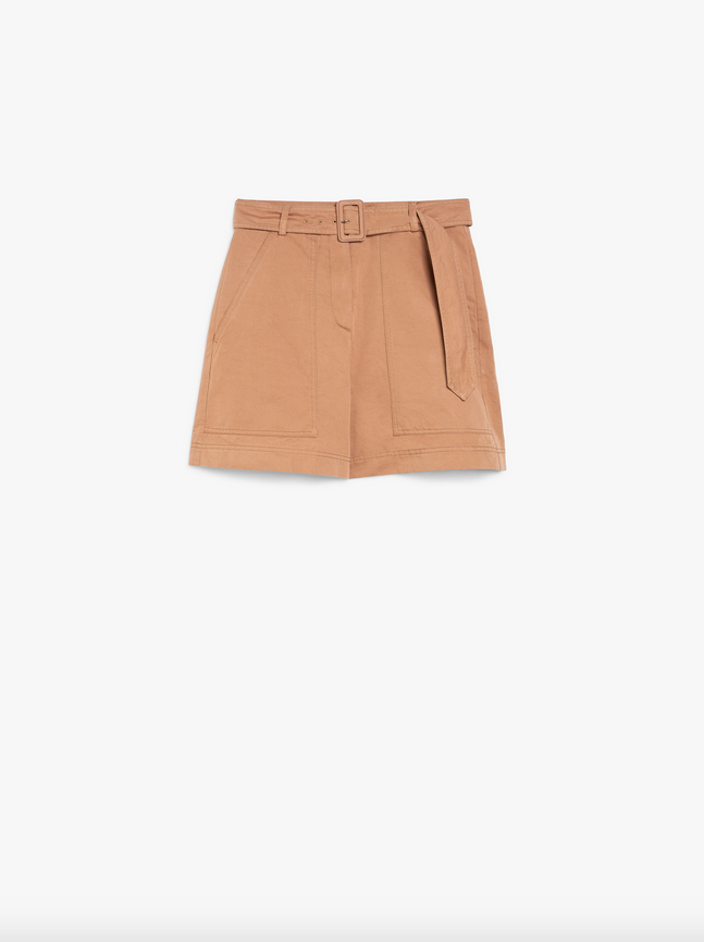 Shorts - Cirino Cotton Linen Bermuda Shorts Desert