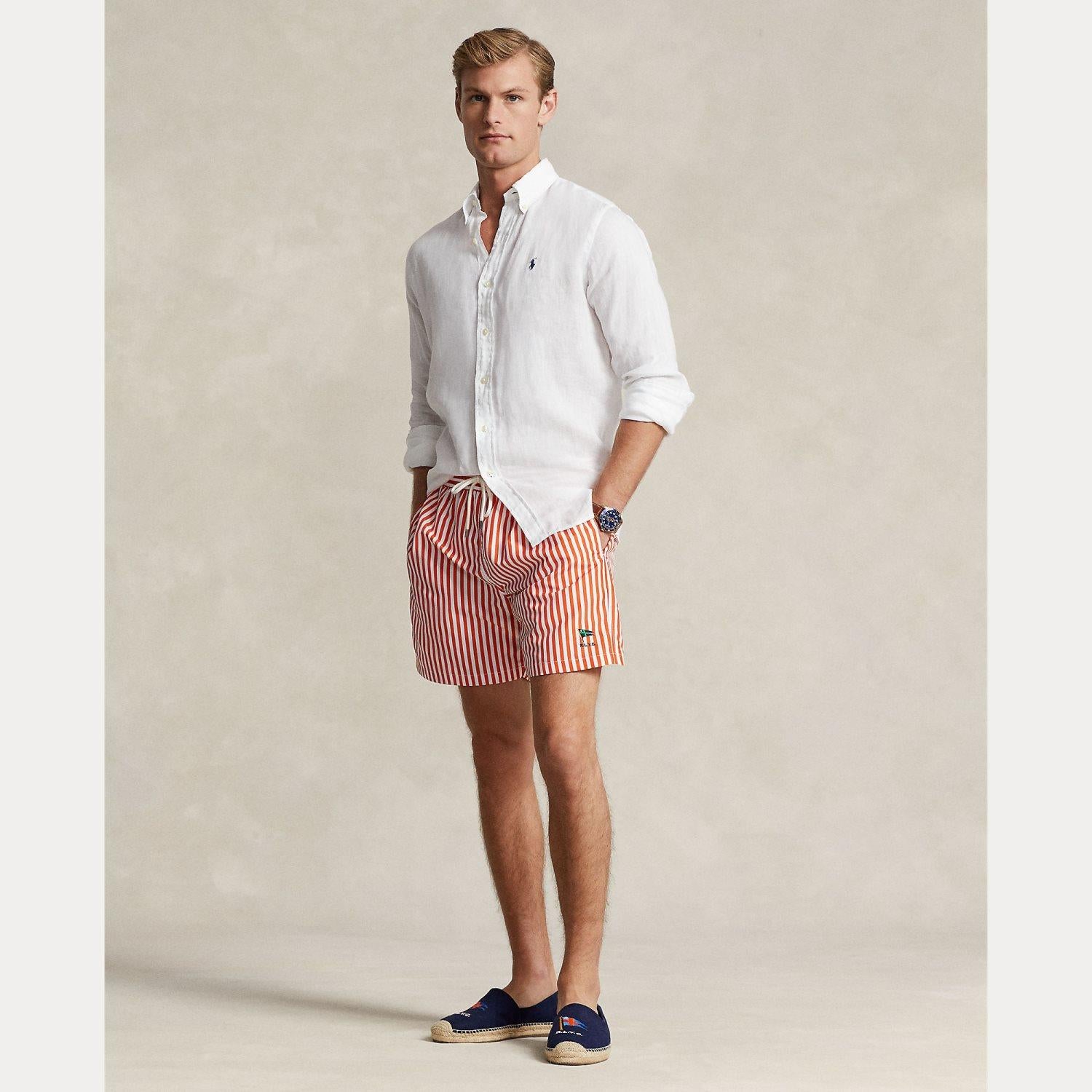 Skjorte - Custom Fit Linen Shirt White