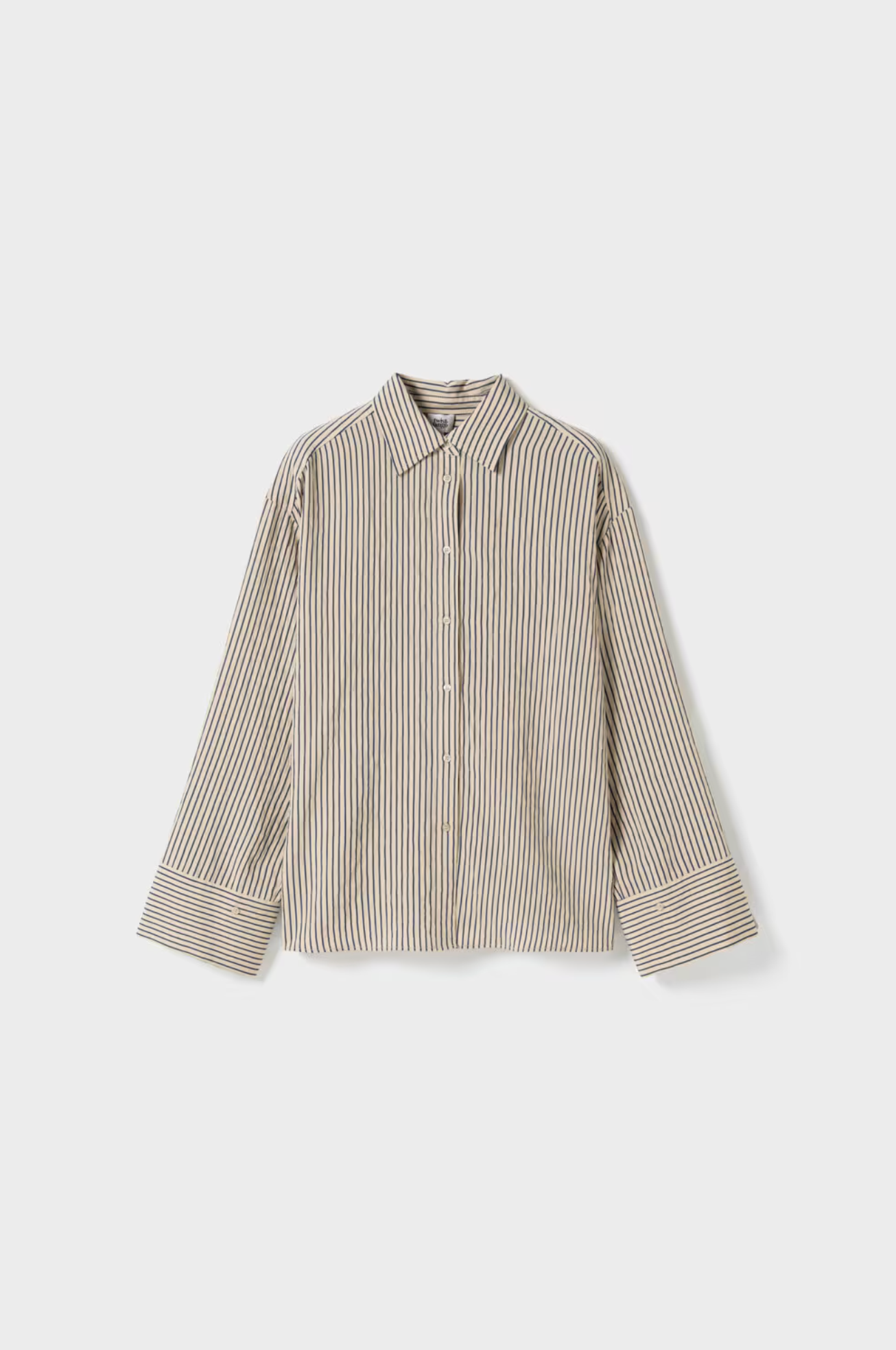 Topp - Arwa Shirt Navy Beige Stripe
