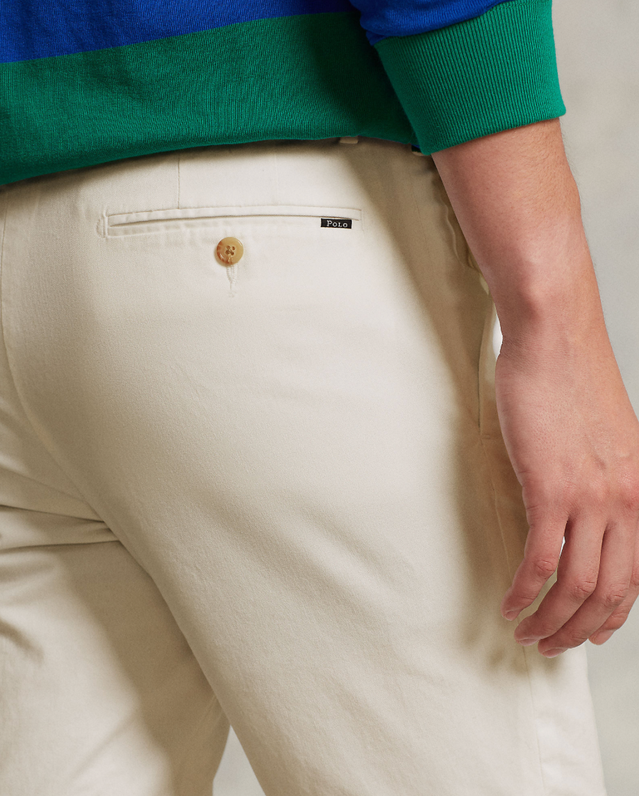Shorts - Stretch Slim fit Chino Short Classic Stone