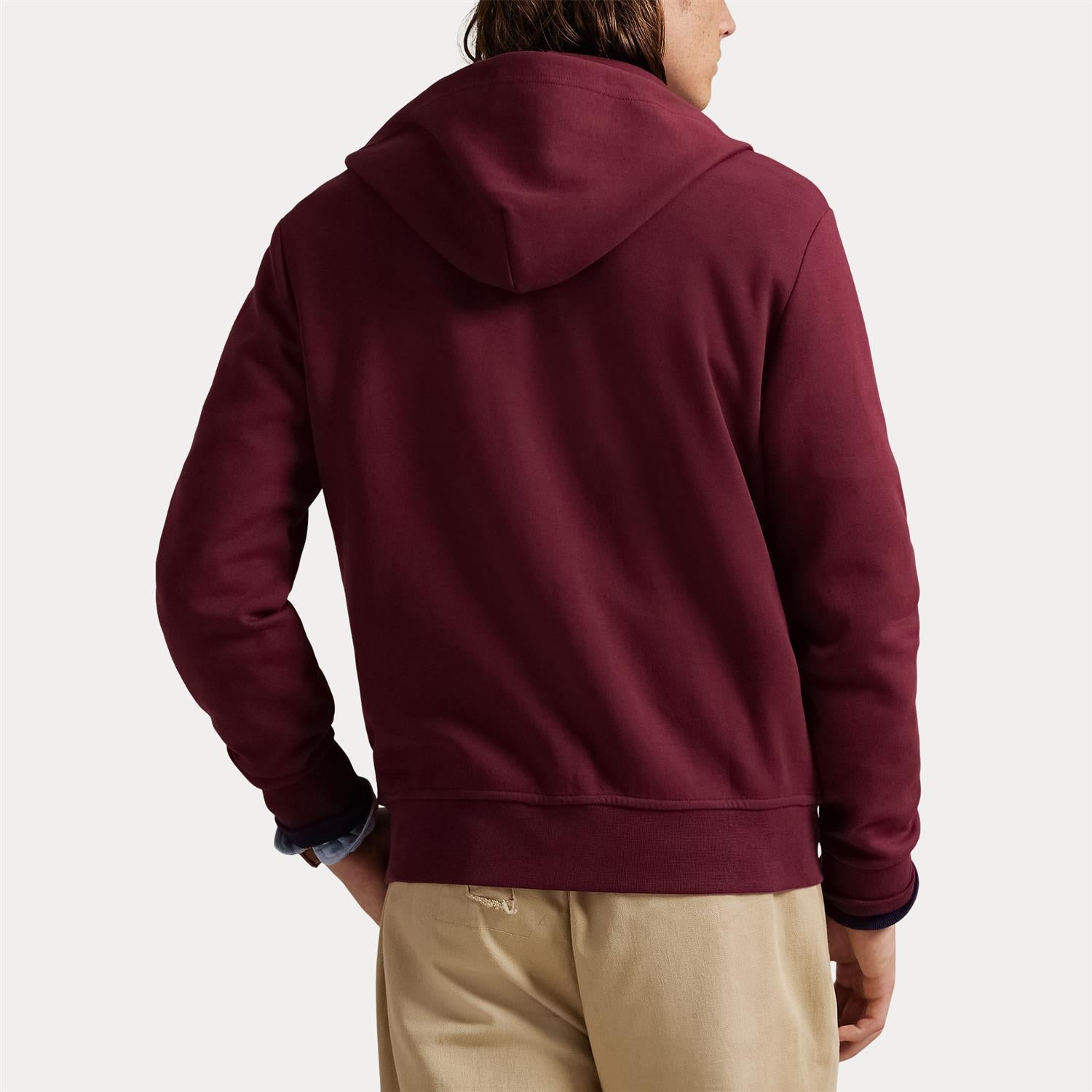 Hettejakke - Double-Knit Full-Zip Hoodie Classic Wine