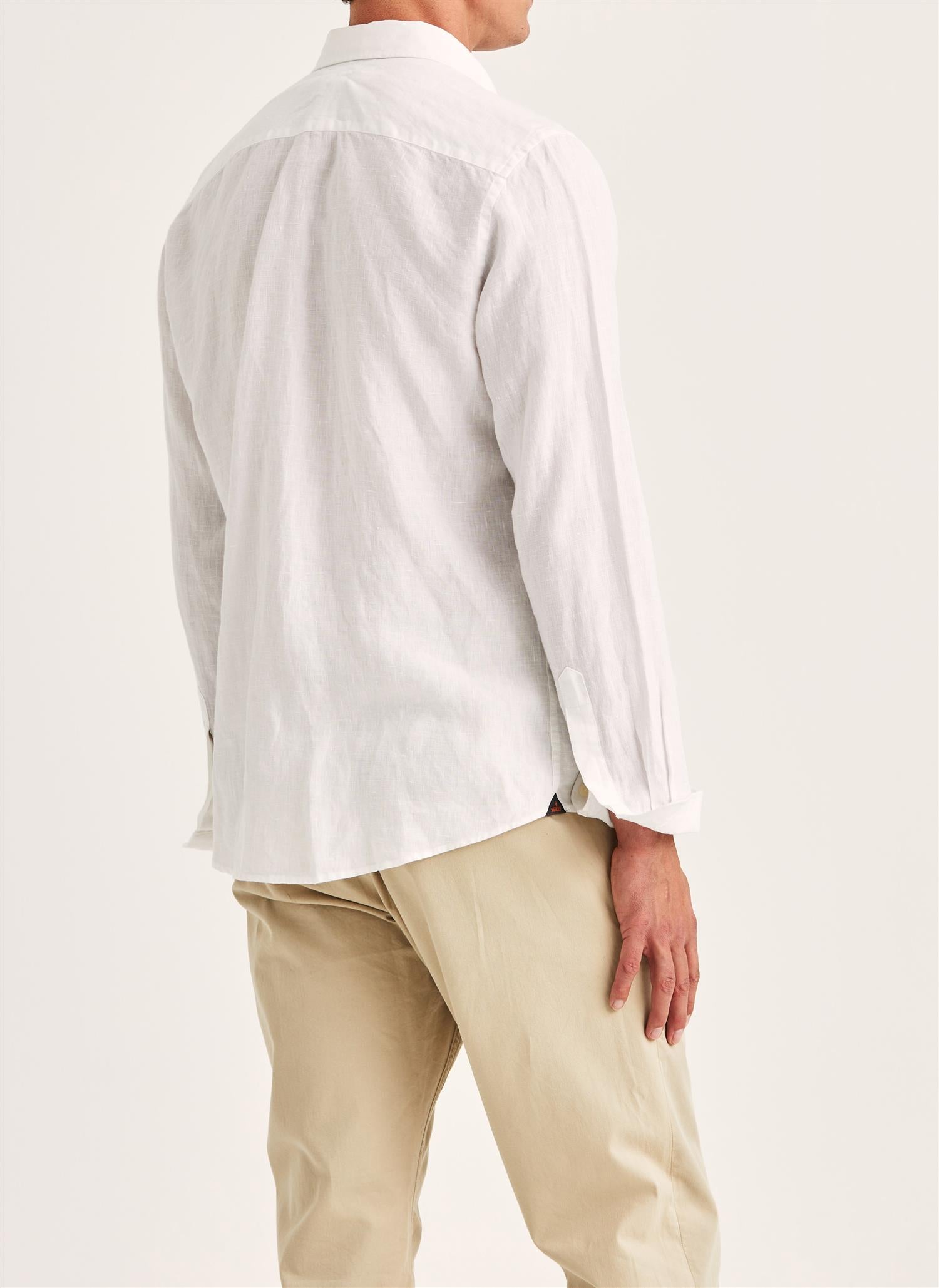 Linskjorte - Douglas Linen Shirt-Classic Fit White