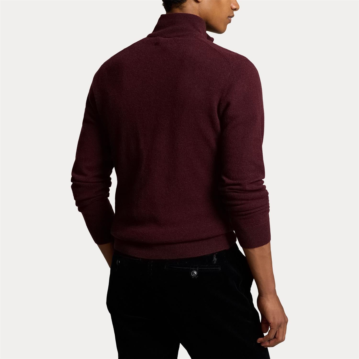 Genser - Wool Quarter-Zip Sweater Aged Wine Heather