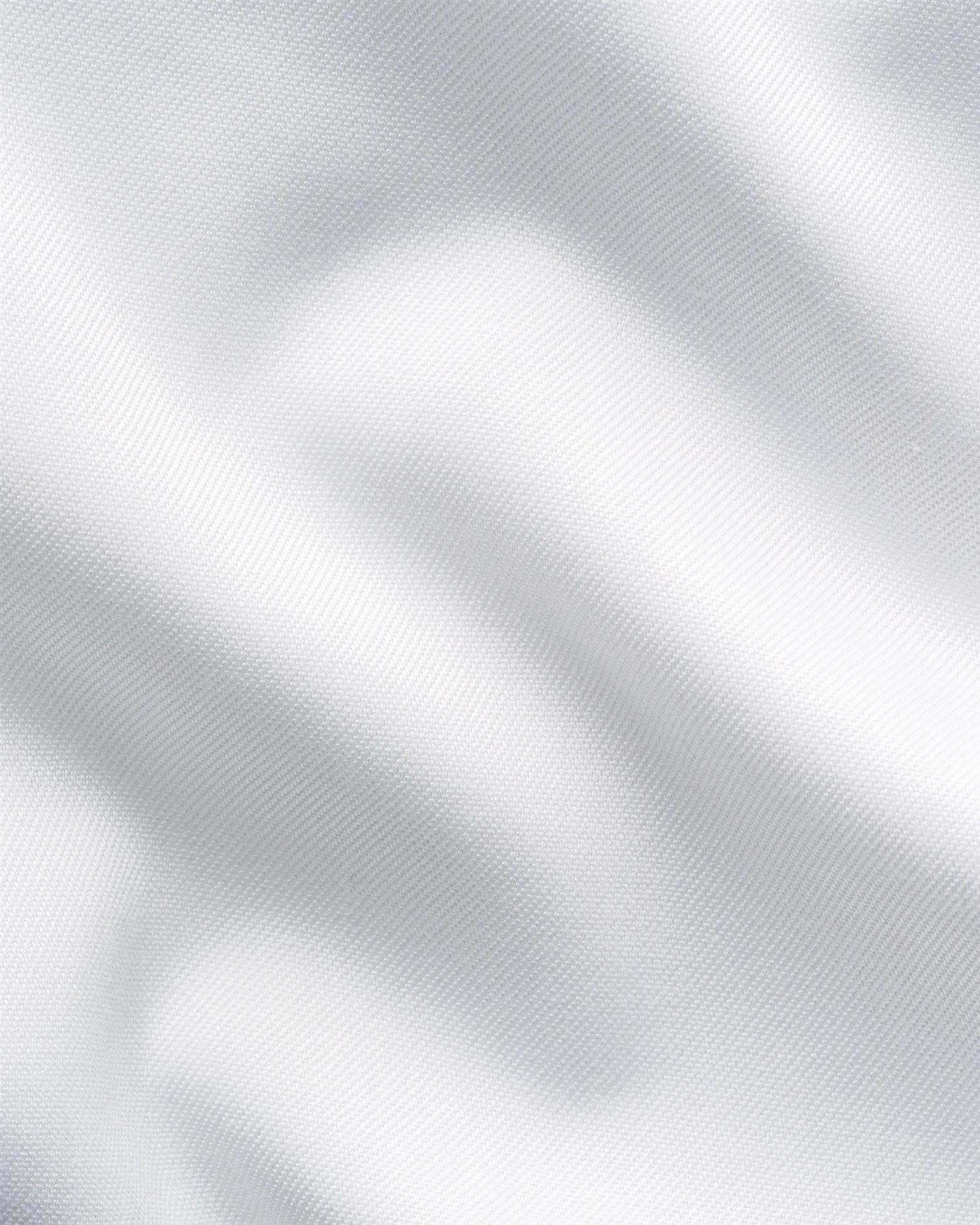Skjorte - White Paisley Effect Signature Twill Shirt Contemporary Fit