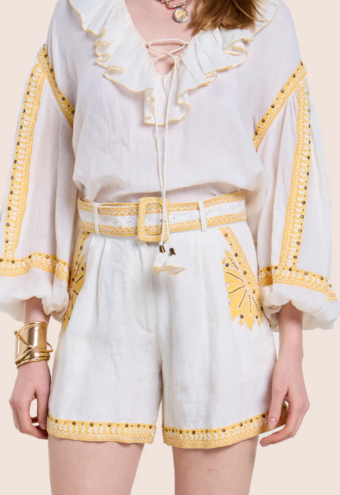 Shorts - Love The Moment Shorts Vanilla With Warm Sun