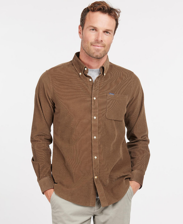 Skjorte - Ramsey Tailored Cord Shirt Brown