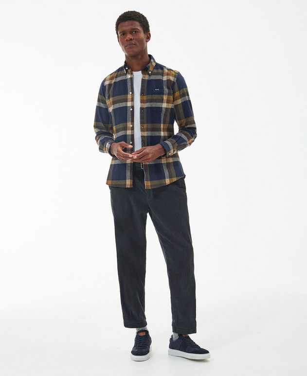 Skjorte - Folley Tailored Checked Shirt Brown