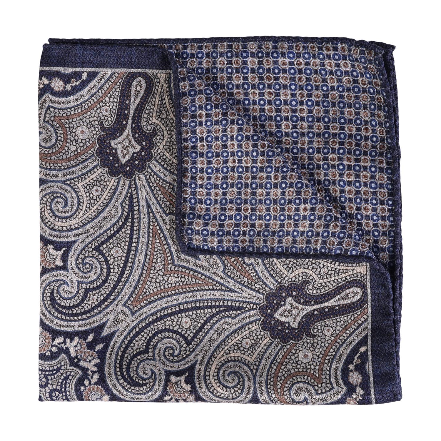Tørkle - Double Face Pocket Square Navy Melange