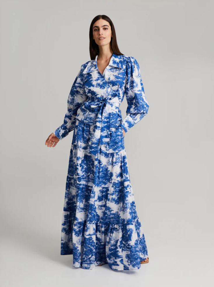 Skjørt - Wren 105 Skirt Blue Toile de Jouy